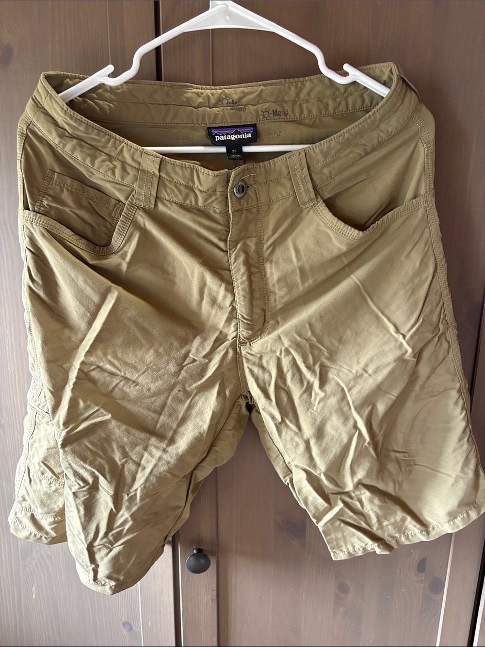 Patagonia Men’s Tan Hiking Hybrid Shorts